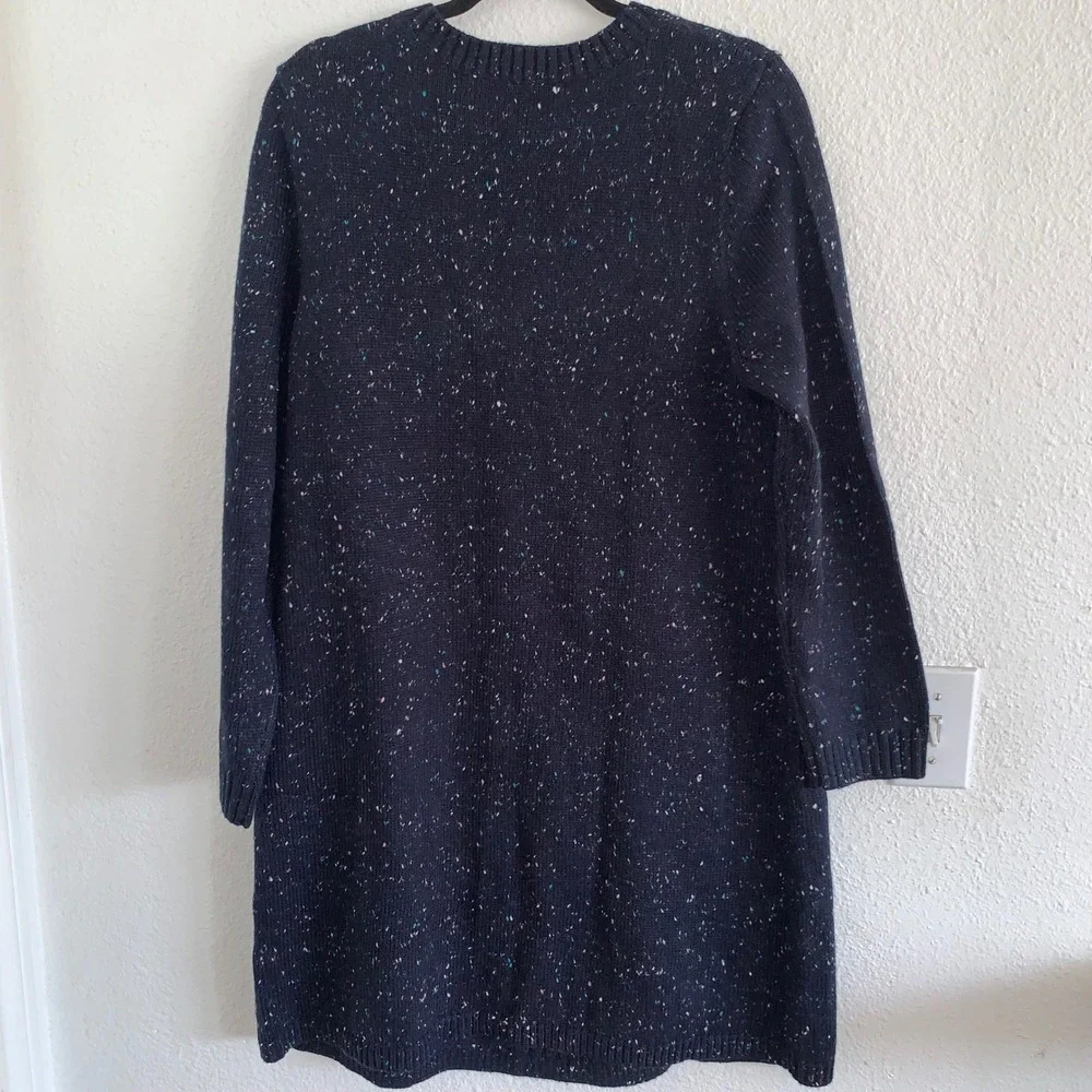 Talbots‎ Petite XLp Navy Blue Confetti Cable Knit Sweater Dress BD3027 06/21